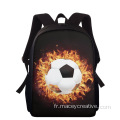 Sac de football scolaire sac à dos 15 "sac d'étudiant sac à dos